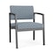 Lesro Lenox Steel Wide Guest Chair Metal Frame, Charcoal, RS Rain Song Upholstery LS1201 - alternate 1